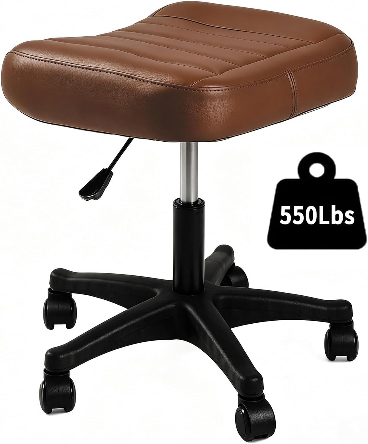 Ergonomic Adjustable Under Desk Footrest,Ottoman with Wheels by LIMKOMES