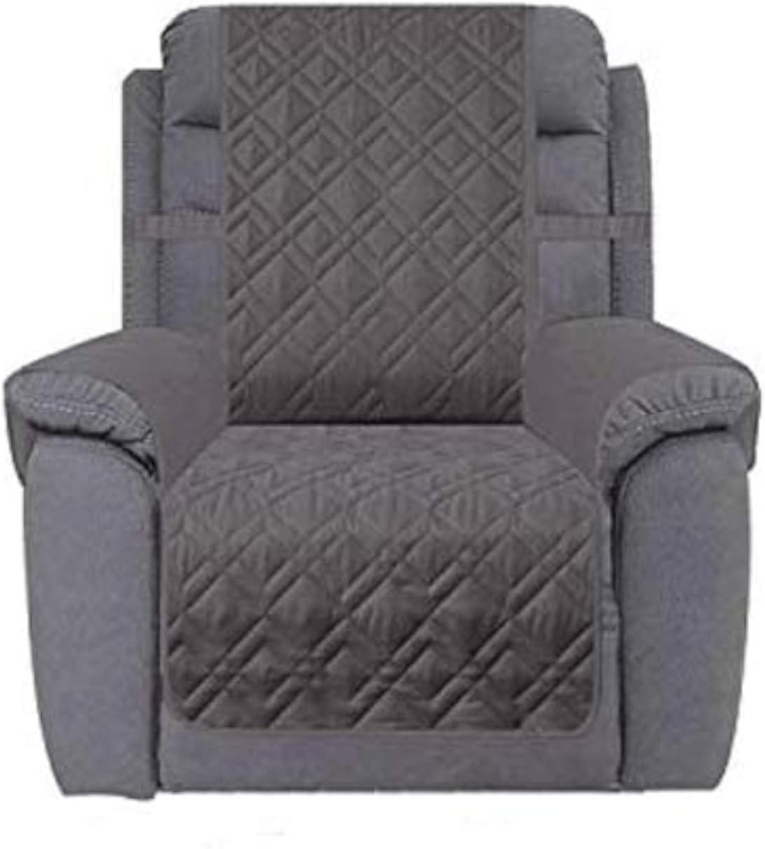 Ameritex Waterproof Nonslip Recliner Cover Stay in Place, Dog Chair Cover Furniture Protector, Ideal Recliner Slipcovers for Pets and Kids (Dark Grey, 30'') by Ameritex