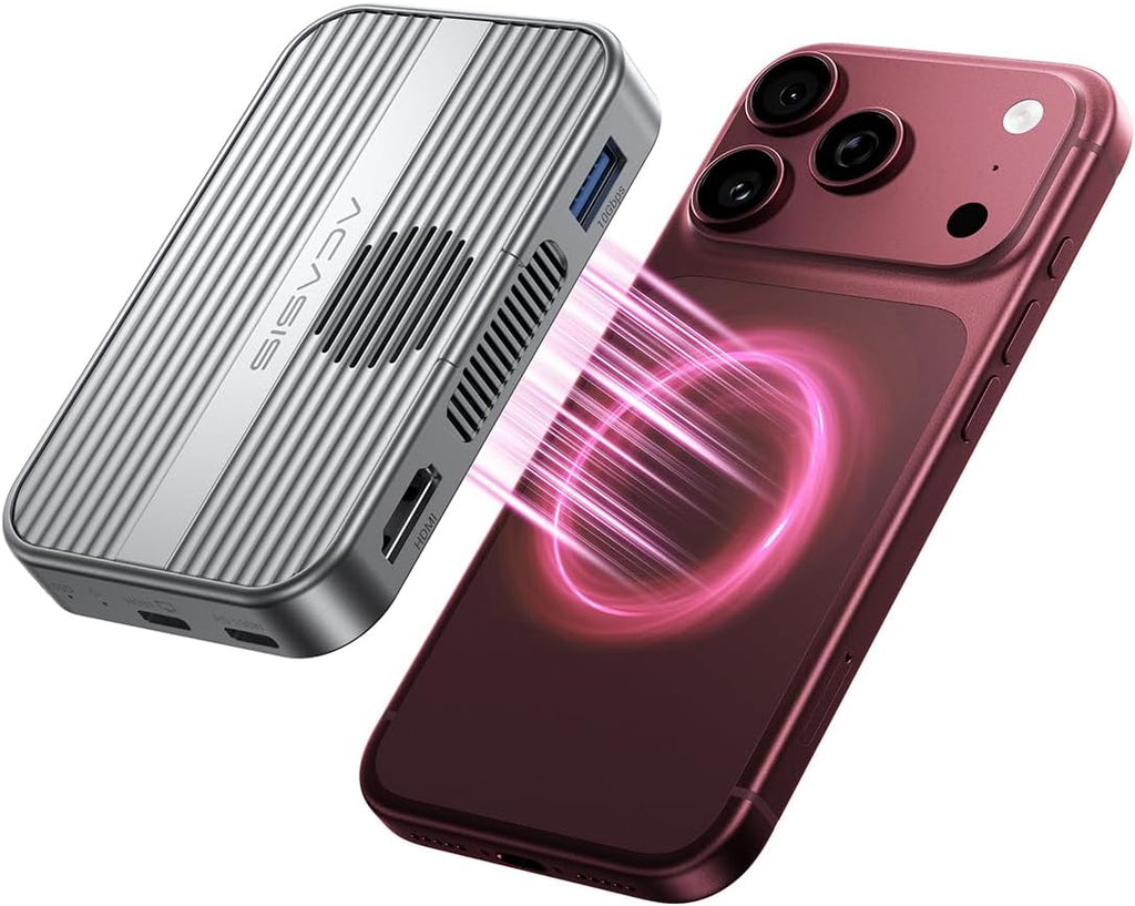 ACASIS Magnetic NVMe Enclosure&Hub for iphone18/17/16/15Pro/Pro Max PD 100W by ACASIS