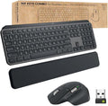 Logitech MX Keys Combo for Business Keyboard and Mouse - Graphite | For Business, full size, includes keyboard palm rest, Bluetooth, Logi Bolt, quiet clicks, Windows/Mac/Chrome/Linux compatible by Unknown