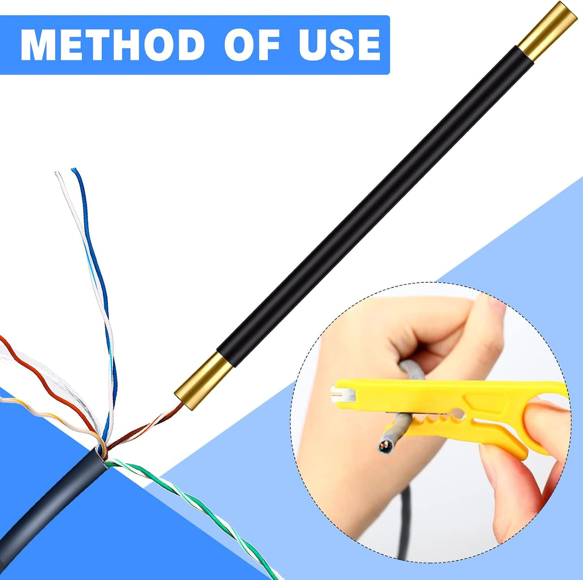 Landhoow 2 Pcs Network Cable Untwist Tool Kit, Straightener for CAT5-CAT7 - Image 4