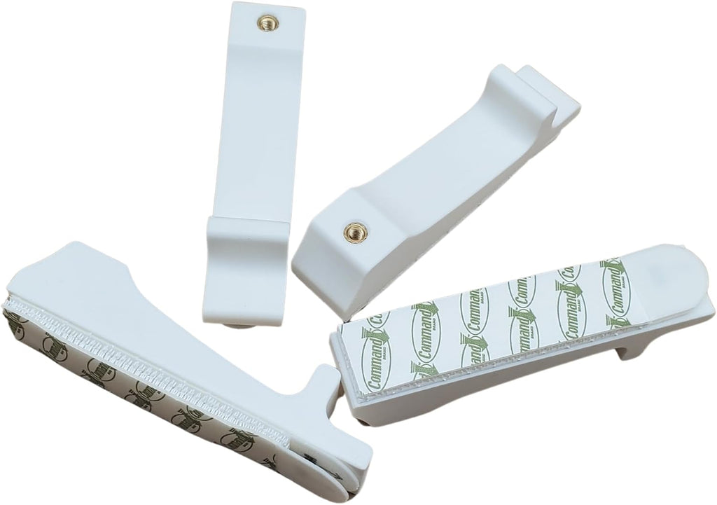 'Just Hanging Pegboards' Pegboard Wall Mounting Hardware, Compatible with IKEA SKADIS, Compatible with Command Strips. No Wall Holes Required. Pegboard Screws not Included. (Matte White) - Image 4