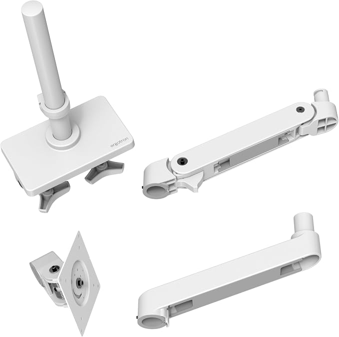 Ergotron – Upgraded LX Pro Premium Monitor Arm, Single Monitor Desk Mount – fits Flat Curved Ultrawide Computer Monitors up to 34 Inches, 4 to 22 lbs, VESA 75x75mm or 100x100mm – Tall Pole, White - Image 8