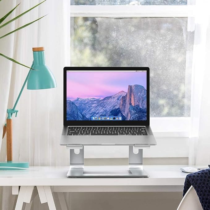 BESIGN LS03 Aluminum Laptop Stand, Ergonomic Detachable Computer Stand, Notebook Riser, Laptop Mount Compatible with Air, Pro, Dell, HP, Lenovo More 10-15.6" Laptops, Silver - Image 8