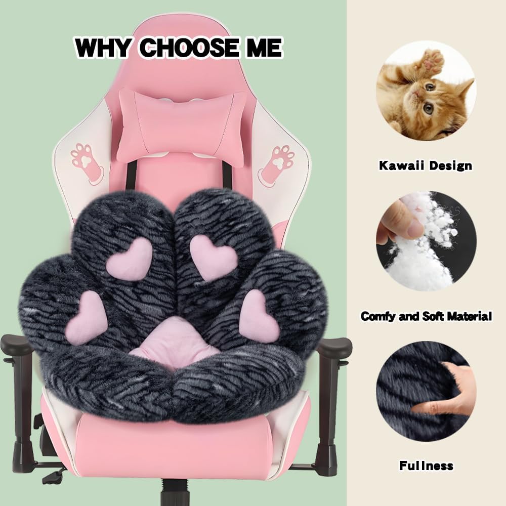 MOONBEEKI Cat Paw Cushion Chair Comfy Kawaii Plush Seat Cushions - Image 4