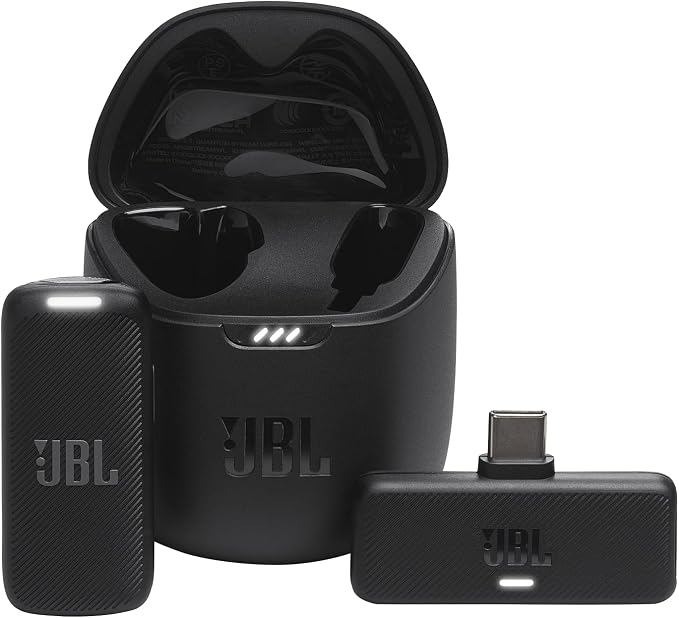 JBL Quantum Stream Wireless USB-C - Wireless Streaming Microphone - Black | Crystal clear recordings, Adjustable mic gain, 24 hours of recording time, plus speed charge, Windshield for noise reduction by JBL