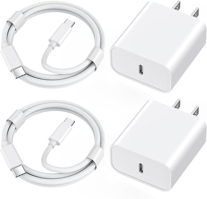 iPhone 17 Charger Fast Charging,iPhone USB C Fast Charger & 2Pack 3FT Type C USBC to C Woven Cable Cord for Apple iPhone 17/17 Pro Max/17 Pro/Air/16 Pro Max/16 Plus/15,iPad Pro/Air/Mini,iPad 11th/A16 by Unknown