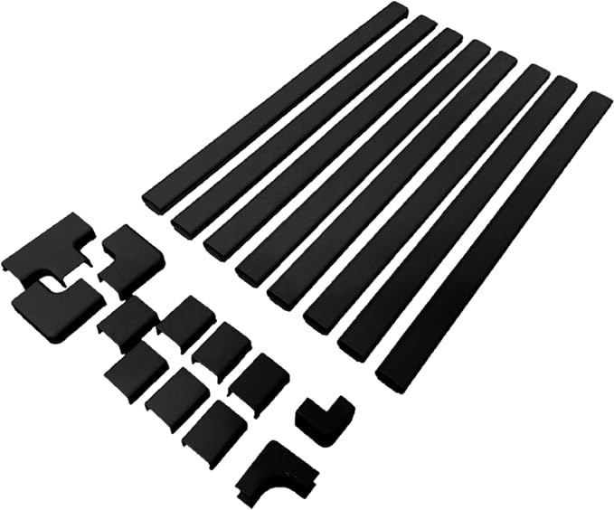 Legrand Wiremold C210SBK Cordmate II 128 Inch 20 Piece Cord Cover Kit, Organizer for Wall, Holds Up to 3 Cords or Cables, Sustainable Packaging, Black (1 Pack) | Cord Hider, On Wall, Self Adhesive, Hide up to 3 Cords, Cut to Size, Customizable, Cable C... by Legrand-Wiremold