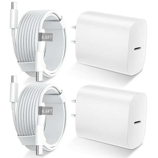 Phone 17 16 15 Charger Fast Charging Type C Chargers USB C Fast Charger Block & Phones 17 Charger Cord 6.6FT Long USB C Charging Cable for i.Phone 17/17 Pro/17 Pro Max/Air/Phone 16 15 Pro Max,White by DiHines