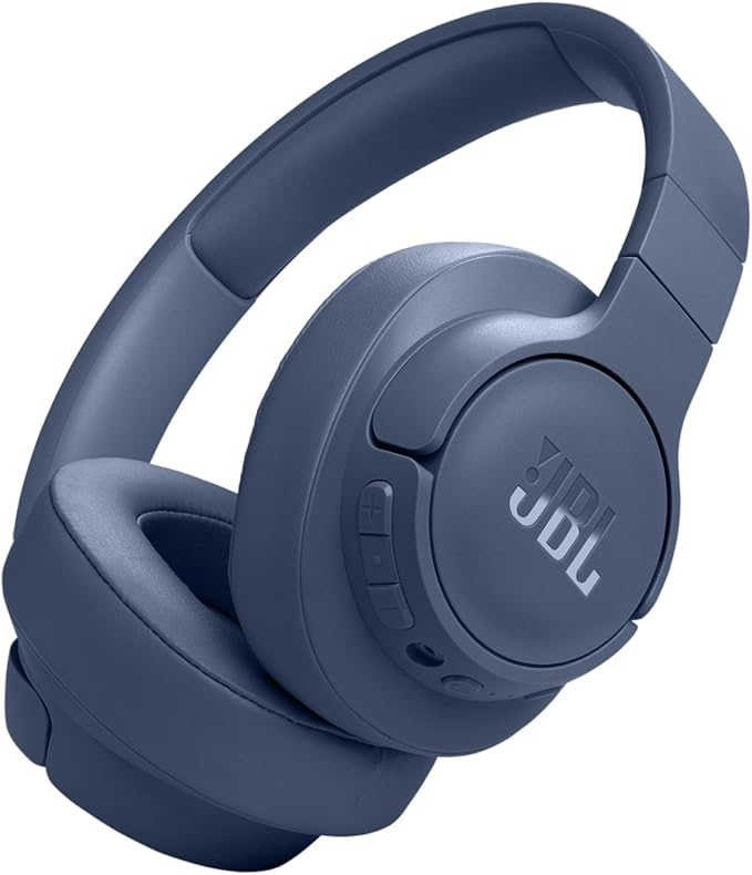 JBL Tune 770NC - Wireless Over-Ear Headphones - Blue | Adaptive Noise Cancelling with Smart Ambient, Bluetooth 53 with LE Audio, JBL Pure Bass Sound by JBL