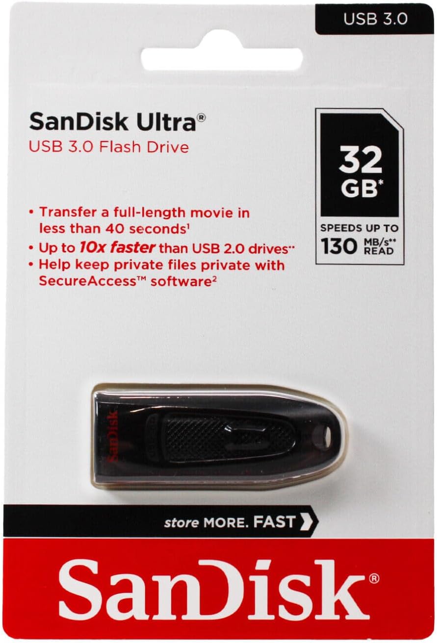 SANDISK 32GB Ultra USB 3.0 Flash Drive - SDCZ48-032G-UAM46, black - Image 3