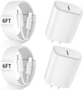 iPhone 17 16 15 Charger Fast Charging, 6 FT iPhone 17 Pro Max Charging Cable (65W/3A) USB C Cord with 20W PD Fast iPhone 17 Pro Max Chargers Block for iPhone 17/17 Pro Max/17 Air/16/15 Series, iPad by Bustuny