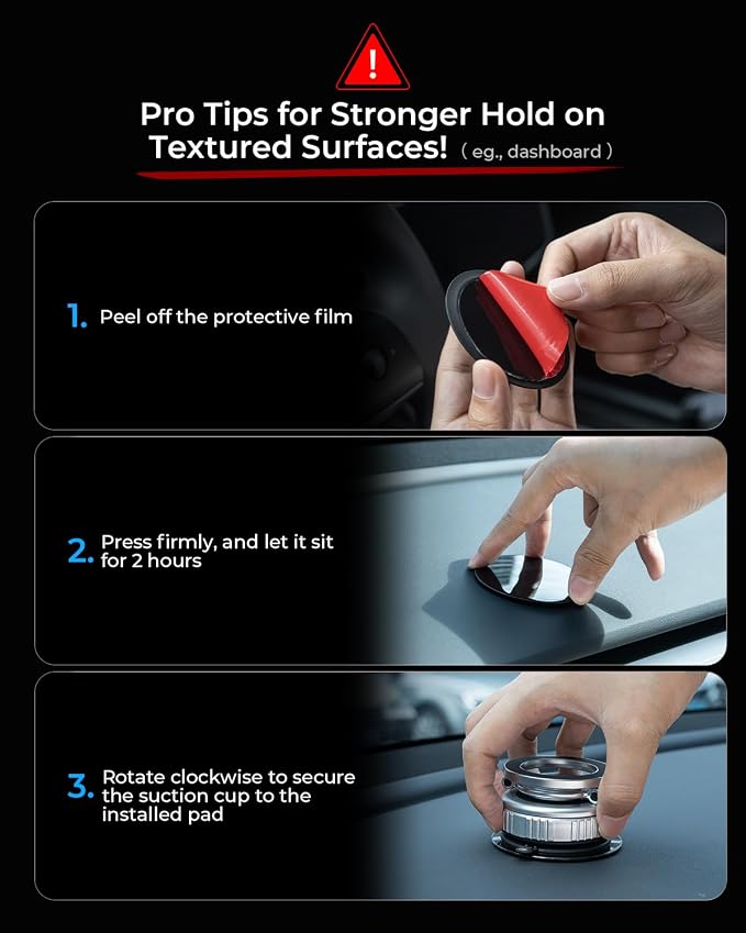 【Upgraded】All Metal for Magsafe Car Mount, Vacuum Magnetic Phone Holders | 119+LBS Suction, 360° Adjustable, Phone Holders for Your Car, Cell Phone Car Mount Accessories for iPhone 17 16 15 Pro Max - Image 8