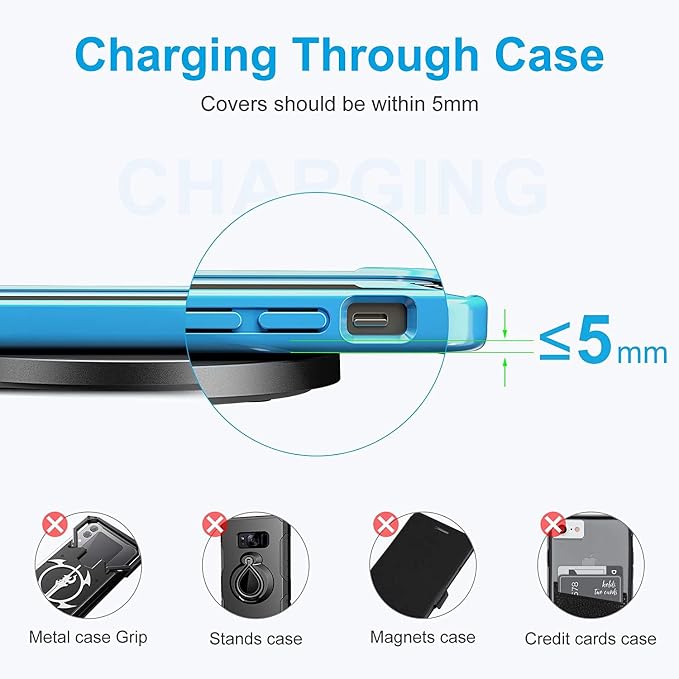 20W Fast Wireless Charger Pad,USB-C Wireless Phone Charging Station | Metal Frame Design,[20W SUPER Fast Charging] Wide Compatible with iPhone 17-11/Airpods,Samsung Galaxy/Buds,LG/Pixel -Gray - Image 6
