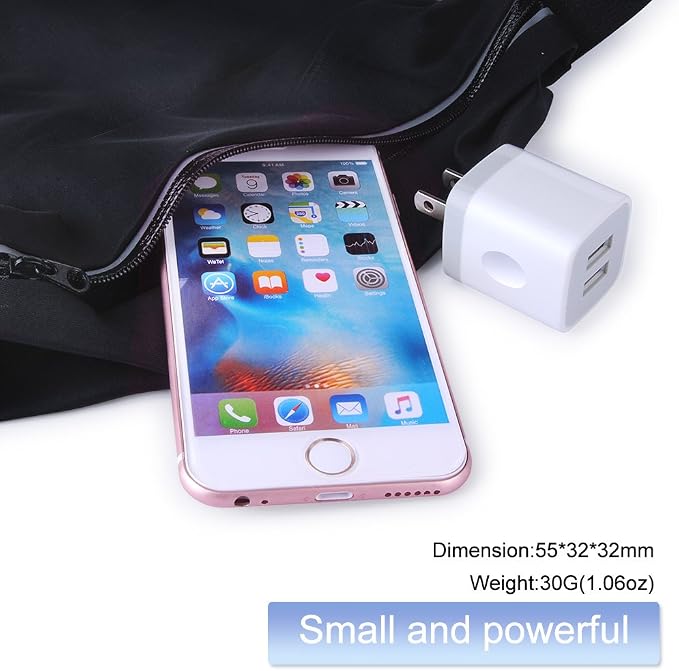 USB Wall Charger, Charging Adapter 3Pack 2.1A Dual Port USB Wall Charging Plug Block Head Box Travel Charger Cube Compatible iPhone 17 16 15 14 13 12 Pro Max XS XR 8 Plus,Pad,Pod,Samsung,Android Phone - Image 6