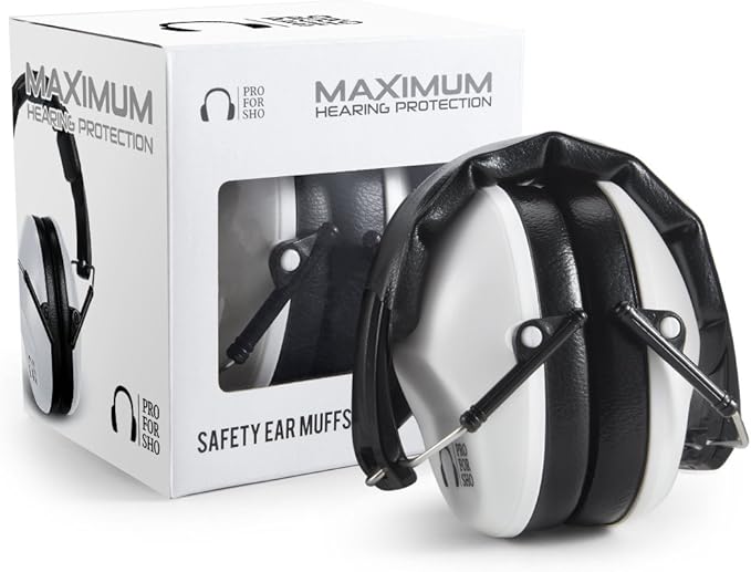 Pro For Sho 34dB NRR Hearing Protection Ear Muffs – Highest NRR Compact Design Ear Protection for Loud Events & Sensory Use by ProForSho
