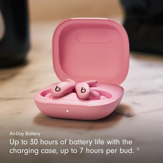 Beats - Powerbeats Fit - Wireless Noise-Cancelling Workout Earbuds with Ultimate Secure Fit with USB-C Charging Cable (1.5m) - Power Pink - Image 6