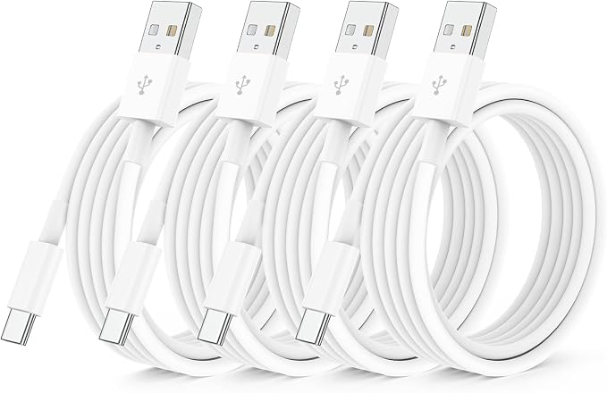 QZIIW 4Pack Apple USB C Fast Charging Cable 6FT for iPhone 17 16 15 Pro max | USB A to USB C Car Carplay Cord for iPhone 17 16 15 Pro/17 16 15 Plus Samsung S26 S25 S24, iPad Pro 12.9/11,Air 5th/4th Gen by QZIIW