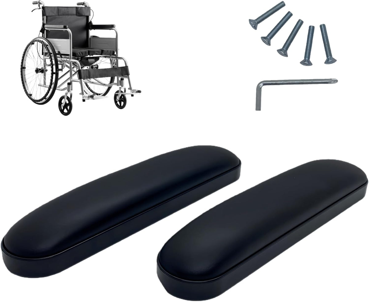 Wheel Chair Arm Rest Replacements, 10-1/4", Black by Ruawtcs