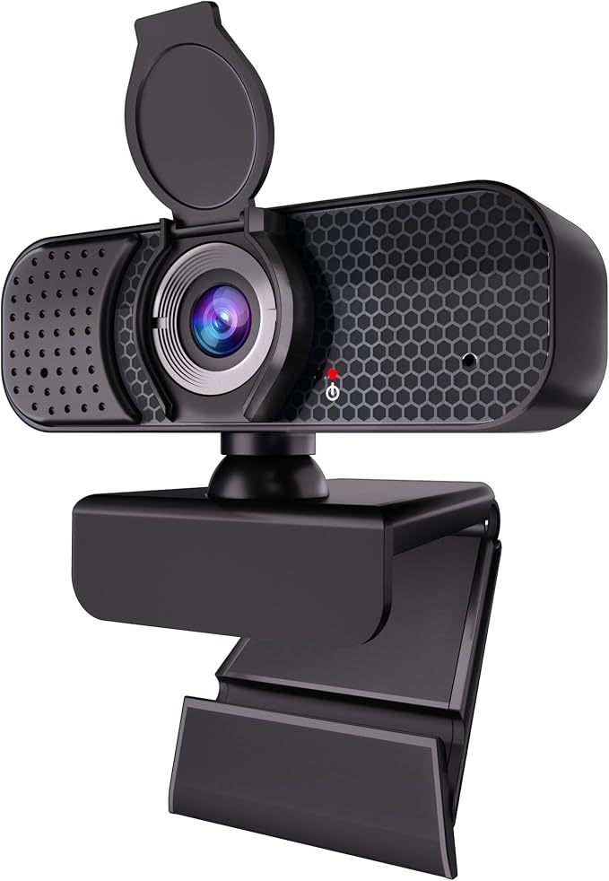 4K Webcam with Autofocus & Tripod, Camera for PC Laptop with Dual Microphone, USB Computer Camera with Low Light Correction, Auto White Balance, Video Camera for Streaming, Meetings, Office, Zoom by kemeiv