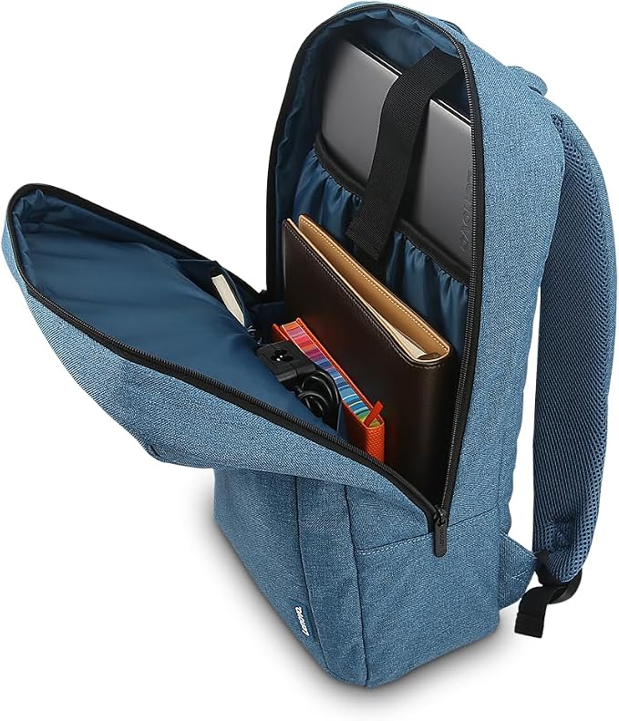 Lenovo Casual Laptop Backpack B210-15.6 inch - Padded Laptop/Tablet Compartment - Durable and Water-Repellent Fabric - Lightweight - Blue (Pack of 3) - Image 4