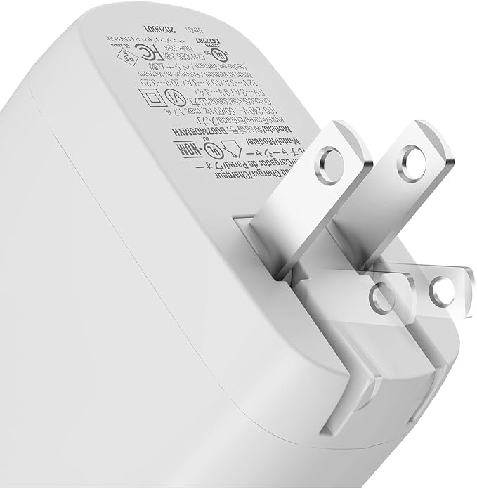 Amazon Basics 65W One-Port GaN USB-C Wall Charger with Power Delivery PD, Foldable Plug, Portable, Fast Charging for Laptops, Tablets & Phones, Non-PPS, White - Image 3