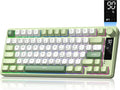 Womier DK75 75% Wireless Gaming Keyboard, RGB Backlit Creamy Keyboard with Media Knob, OLED Screen, Tri-Mode 2.4GHz/USB-C/BT5.0, Anti-Ghosting No-Conflict Silent Membrane Keyboard for MAC Windows by Unknown