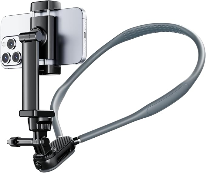 Hamillar Camera Phone Chest Neck Mount Holder for Video Recording iPhone Samsung 4-7 Inch Phones AKASO/Go Pro/Insta360X5/DJI360 (Cameras + Phone Mount) by Hamillar