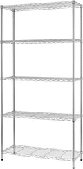 BestOffice | 5-Tier Wire Shelf | 36" x 14" x 72" | Chrome by BestOffice