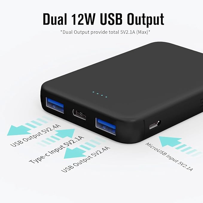 S22 Portable Charger, Mini Colorful Power Bank, PowerNano, 5000mAh External Battery Pack Compatible with iPhone 15/14/13/12/11/X All Series and Android Phone - Image 3