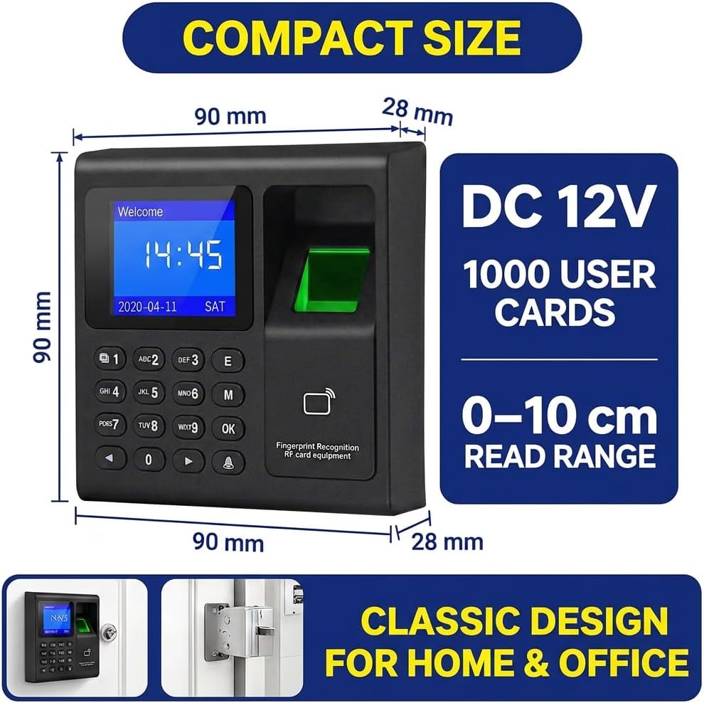 Fingerprint and RFID Access Control Kit, Supports USB Data Download - Image 3