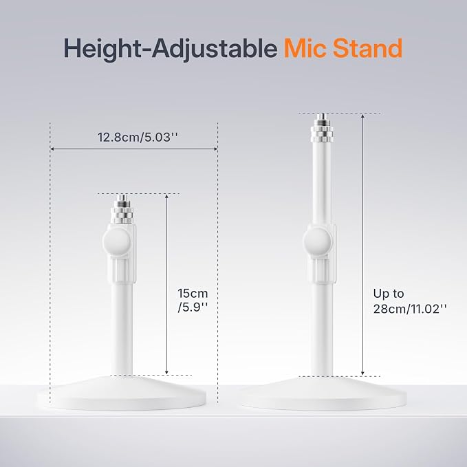 MAONO PD200W Hybrid Wireless Podcast Equipment Bundle for 2 | XLR USB Dynamic Microphone Kit with 2 Desktop Stand, Software, Noise Cancellation, for Co-hosted, Content Creation, White - Image 8