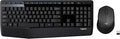 Logitech MK345 Full Size Wireless Keyboard and Mouse Combo - Black | Full size keyboard with integrated palm rest, compact right handed mouse, connect via single included USB-A Nano Receiver by Unknown