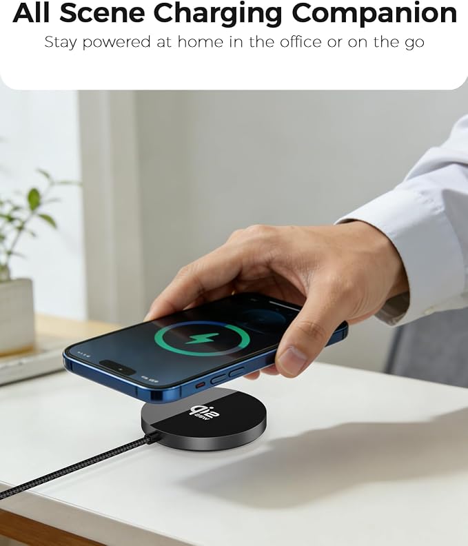 25W Magnetic Wireless Charger, Qi2.2 Fast Wireless Charging Pads with Kickstand,MagSafe Charger for iPhone 17/16/15/14 Series & AirPods 4/3/2/Pro, Samsung S26 S25 Series, Google Pixel, 2 Pack - Image 9
