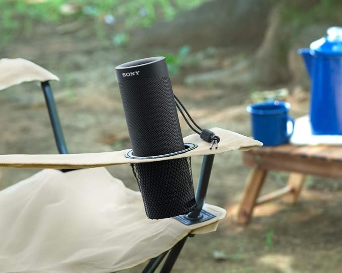 Sony SRS-XB23 EXTRA BASS Wireless Bluetooth Portable Lightweight Travel Speaker, IP67 Waterproof & Durable for Outdoor, 12 Hour Battery, USB Type-C, Removable Strap and Speakerphone, Black | Play it loud with EXTRA BASS soundX-Balanced Speaker - Image 2