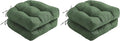 IPYNBAP Outdoor Chair Cushions Set of 2, Patio Chair Cushions with Ties, 19x19+5” Tufted Outdoor Seat Cushions, Waterproof Patio Furniture Cushions, Outdoor Dining Chair Pads, Forest Green (Pack of 2) by IPYNBAP