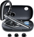 Bluetooth Headset with 72-Hour Talk Time & 500mAh Charging Case, Bluetooth V5.3 Headset with Noise Cancelling Mic – Wireless Earpiece Hands-Free Headphones for Office Trucker Driving Business,Black by COTOE