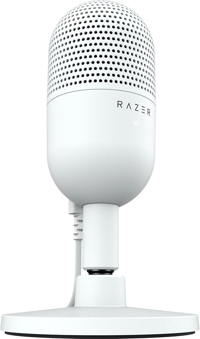 Razer Seiren V3 Mini USB Microphone, Supercardioid Condenser Mic, White | Tap-to-Mute Sensor with LED Indicator, Shock Absorber, Ultra Compact, Works with OBS, Discord, Zoom, Teams - Image 8