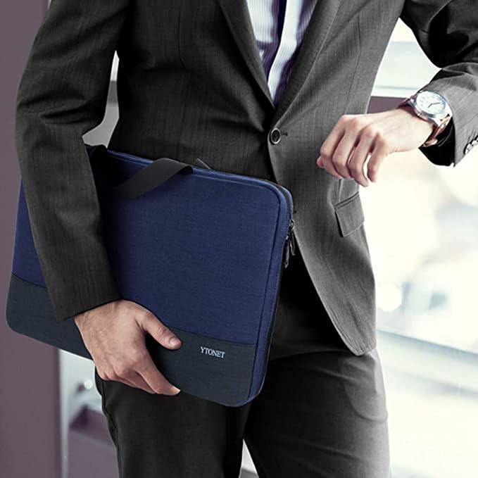 Ytonet 14 Inch Laptop Sleeve, TSA Water Resistant Laptop Case with Handle | Compatible with MacBook HP Dell Lenovo Asus Notebooks, Computer Carrying Case, Protective, Gift for Men Women, Dark Blue - Image 6