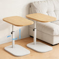 2 Set Pedestal Adjustable c Table for Small Spaces，C Shaped End Table Desktop can Turn 360° and the Height of the Sofa Small TV Tray Table Can be Adjusted for Couch by Vorriop