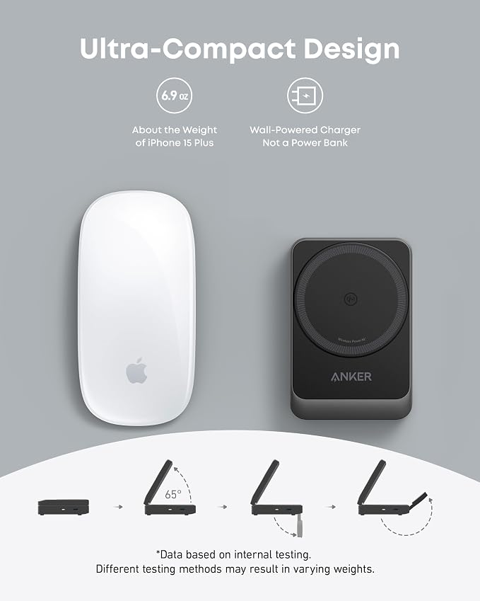 Anker MagGo 3-in-1 MagSafe-Compatible Qi2 15W Foldable Charging Station | Qi2-Certified Wireless Charging Stand for iPhone 17 - 12 Series, AirPods, Apple Watch Ultra(Non-Battery, Adapter Included) - Image 3
