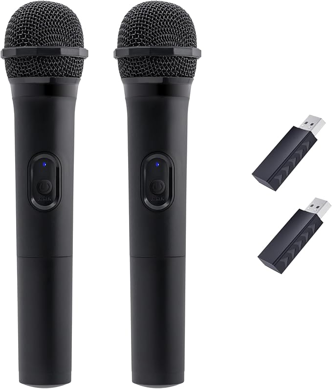 Mcbazel 2 Pack Wireless USB Gaming Microphone Compatible with Xbox Series X/S, PS5, Switch OLED, NS Switch/Switch2, PC, PS4, PS3, PS2, Xbox One X/S, Xbox One, Xbox 360, Wii by Mcbazel