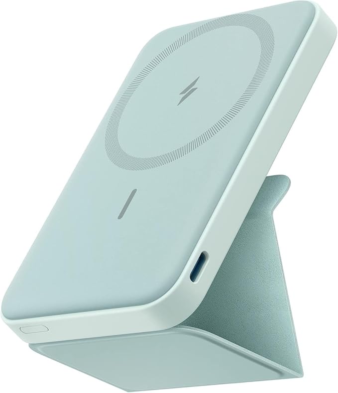 Anker 622 Magnetic Power Bank, 5,000mAh Foldable Wireless Portable Charger | Battery Pack with Stand and Side USB-C Port, Magsafe-Compatible for iPhone 16 / 15 / 14 / 13 Series by Unknown