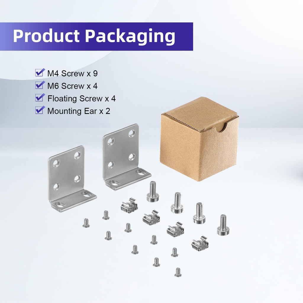 Rack Mount Kit for Ubiquiti Switch, 1U Rack Ears for Ubiquiti 16/24/48 Series Switches - Image 4
