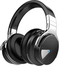 Silensys E7 Active Noise Cancelling Headphones Wireless Bluetooth Headphone with Microphone Deep Bass Over Ear, Comfortable Protein Earpads, 30 Hours Playtime for Travel/Work, Black by Silensys