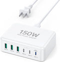 USB C Fast Charger Block, 150W Max 6-Port USB Charging Station Hub Cube | PD65W USB Power Strip for iPad,iPhone 16/15/14,Steam Deck,MacBook Pro/Air, 3 USB-C & 3 USB-A Desktop Charger for Home Office by BREEKET