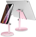 AICase Adjustable Tablet/Phone Stand, Telescopic Adjustable iPad Stand Holder,Universal Multi Angle Aluminum Stand Compatible with Smart Cell Phone/Tablet/iPad(4-13 inch), Rose Gold by AICase