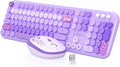 MOFII Keyboard and Mouse Wireless, 104 Keys Lovely Cute Colorful Typewriter | Full Size With Number Pad & Mouse,Ideal For Windows,1600DPI,Computer, PC, Notebook, Laptop by MOFII