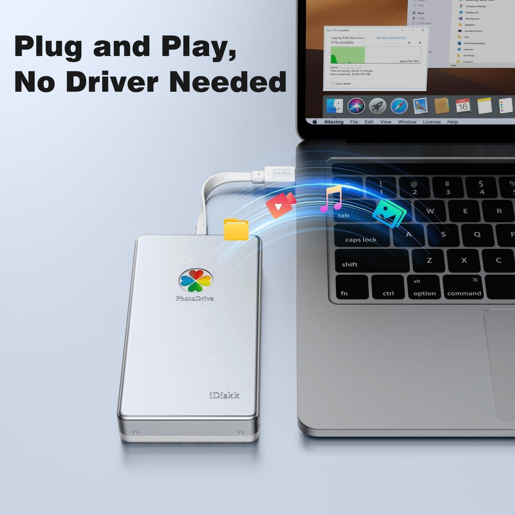 iDiskk App-le Certified 500GB External Hard Drive for iPhone Android Phone - Image 6
