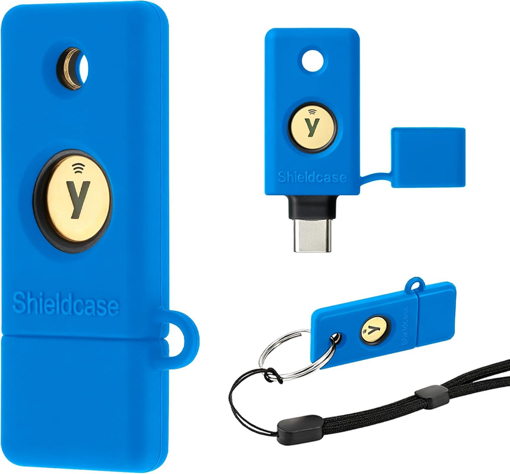 Silicone Case for YubiKey 5C NFC, Blue by Shieldcase